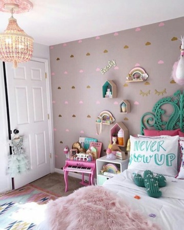 bonitos cuartos decorados para niñas