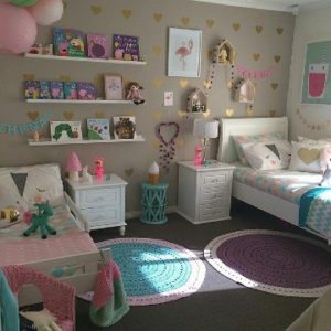 cuartos decorados para niñas hermanas