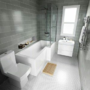 fotos de baños pequeños con tina