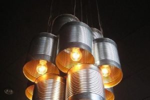 imagenes de lamparas con material reciclado
