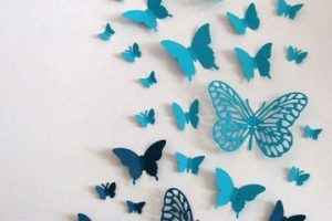 Diferentes mariposas para decorar paredes de 5 cuartos