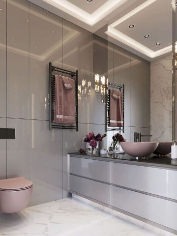 diseños de baños para casas elegantes