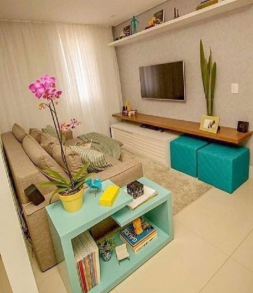 muebles para sala pequeña moderna