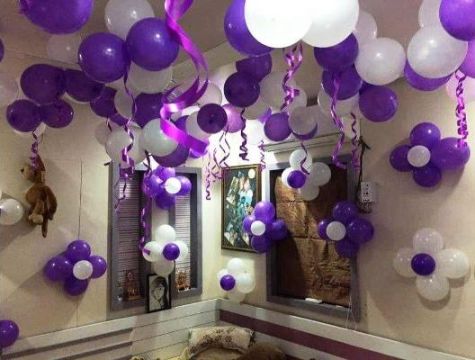 decoracion de pared para cumpleaños con globos