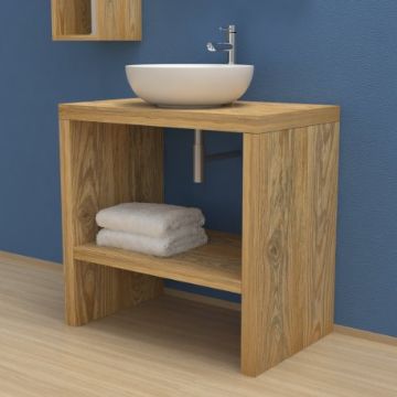 muebles para baño en madera pequeños