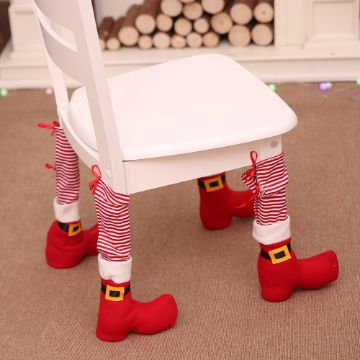 cubre patas de sillas navideñas sencillas