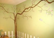 4 obras basadas en pinturas de arboles en la pared