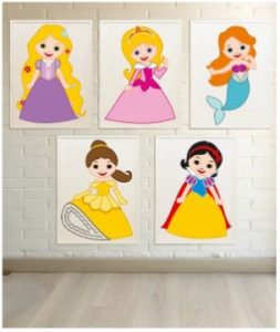 cuadros para niñas pequeñas princesas