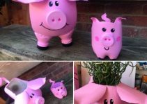 Decoracion en maceteros reciclados de plastico en 3 espacios