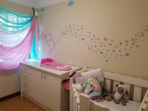 decoraciones para un cuarto de bebe mariposas