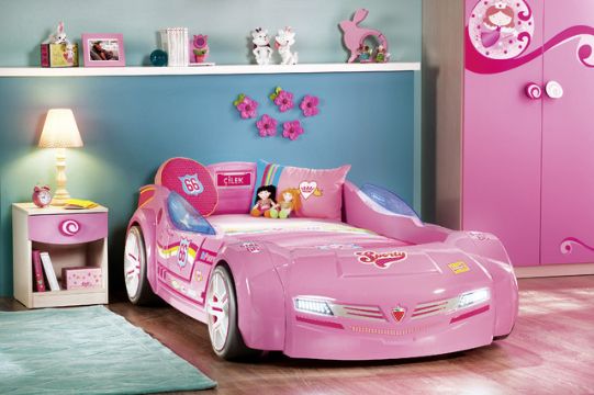 camas modernas para niñas con formas de vehiculos