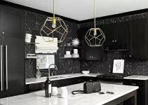 4 diseños en cocinas blanco con negro modernas