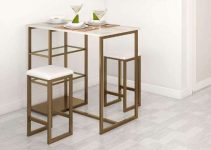 4 mesas para cocinas pequeñas de madera y metal