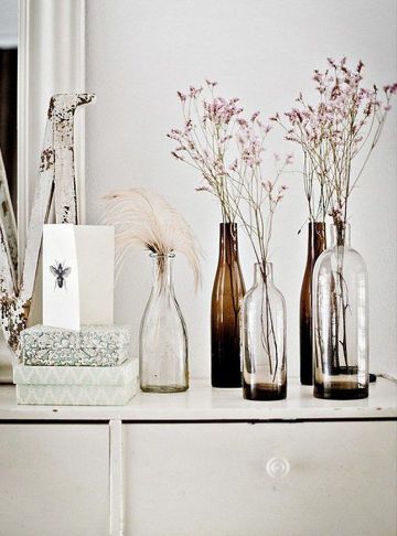 plantas secas decorativas reciclaje de botellas