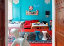 Ideas en decoracion azul turquesa y rojo en 4 espacios