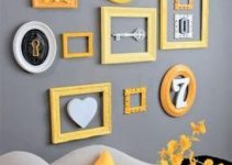 Bonita decoracion de salas en gris y amarillo 2021