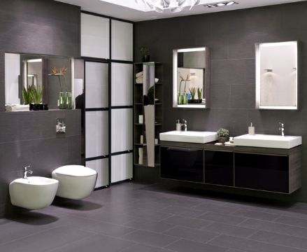 diseños de baños modernos muebles sobre los muros