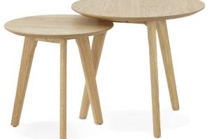 mesas de centro estilo nordico par de mesas