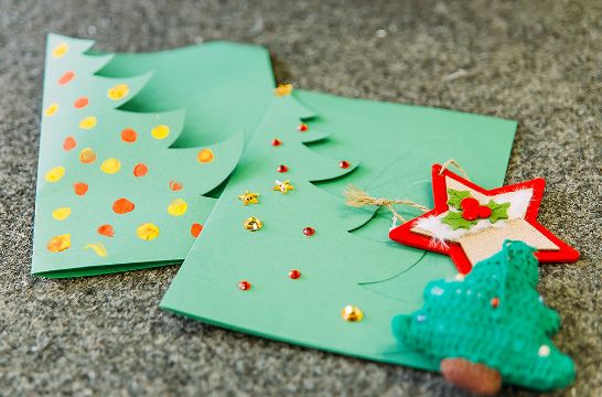 tarjetas navideñas creativas manuales para decorar