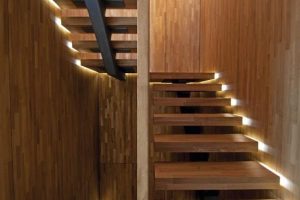Elegantes escaleras modernas para interior a 3 materiales