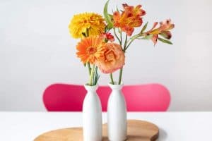 flores artificiales para decorar floreros modernos