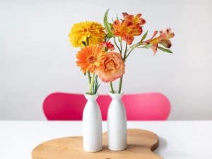 flores artificiales para decorar floreros modernos