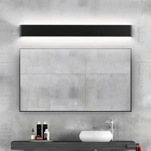 lamparas de pared para baño led sobre espejo