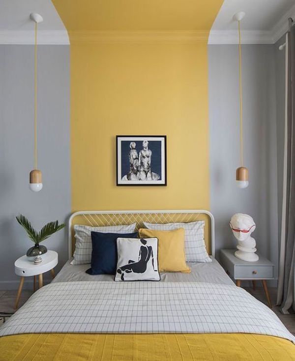 colores interiores para habitaciones amarillo y gris