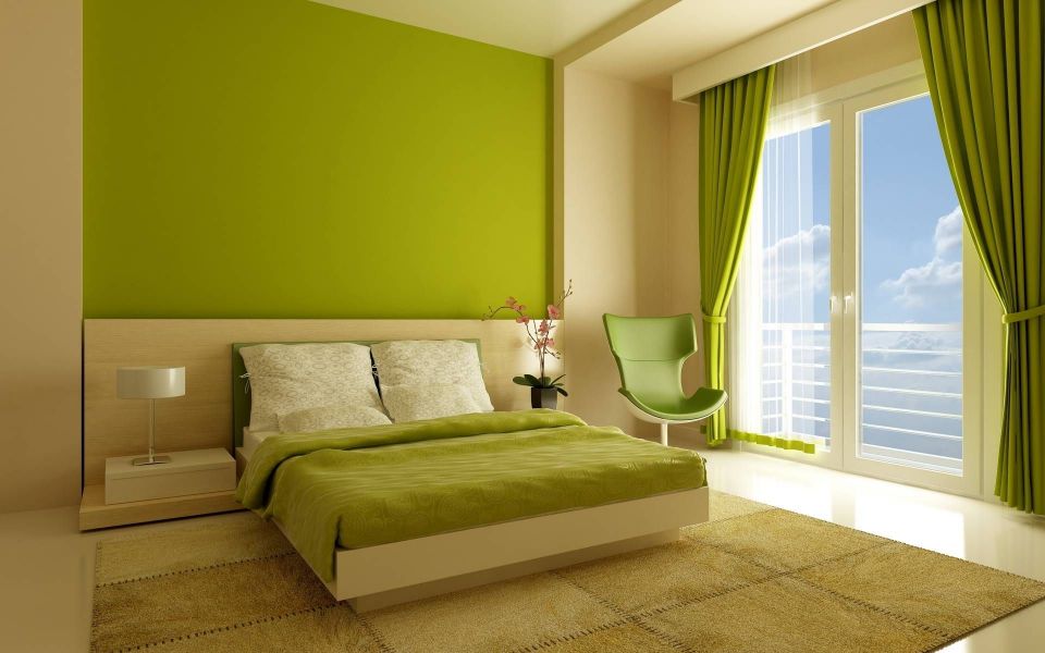 colores interiores para habitaciones verde