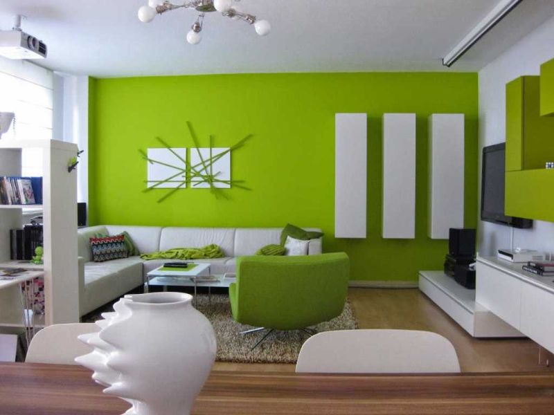 combinacion de colores para interiores verde