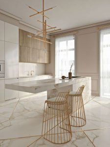 como decorar cocinas modernas marmol minimalista
