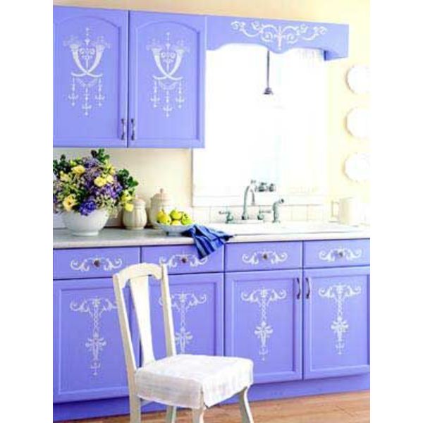 como decorar una cocina sencilla pintando muebles