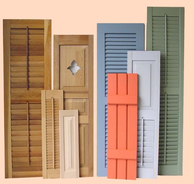 decoración con persianas de madera tamaños y colores