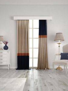 decoracion de cortinas para salas contrastes geometricos