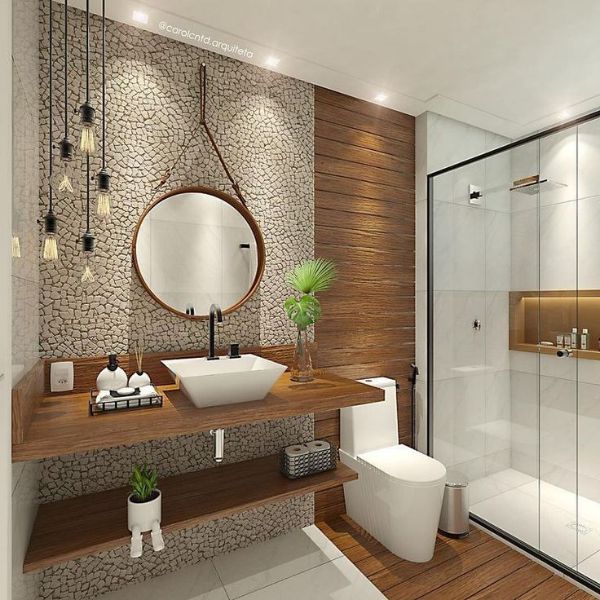ideas de como decorar un baño texturas en 3d