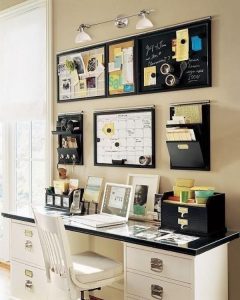 ideas para decorar oficinas pequeñas usando los muros