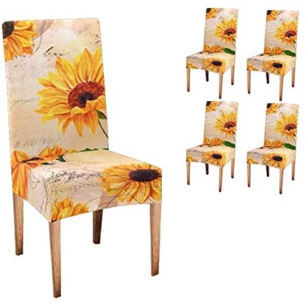decoracion comedor flores fundas para sillas