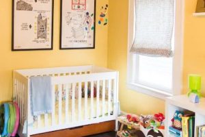 decoracion cuarto de bebe unisex amarillo