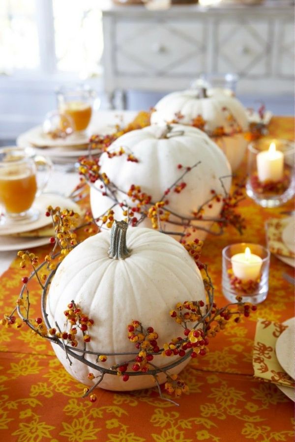 decoracion de otoño para casa centros de mesa