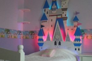 decorar cabecero cama infantil castillos