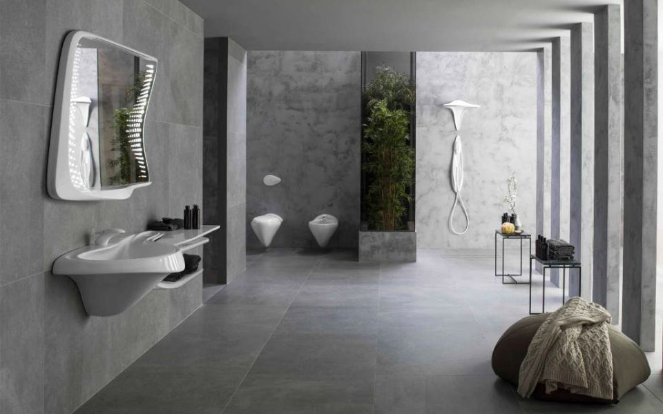muebles minimalistas para baño espejos y espaciosd
