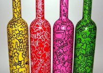 Decoración con pinturas en botellas de vidrio 2022