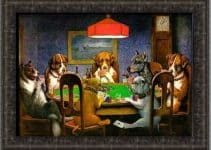 La pintura de perros jugando póker para 2 espacios en casa