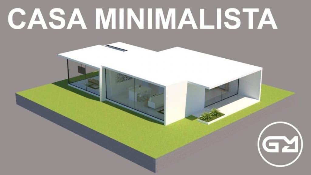 casas minimalistas de una planta diseño