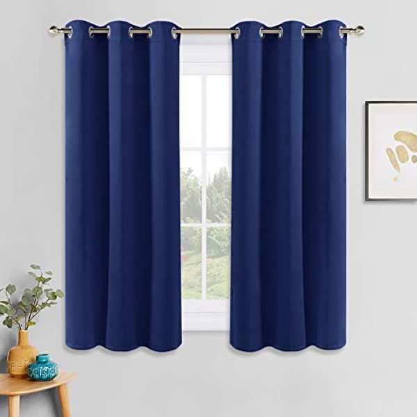 cortinas azules combinadas modernas