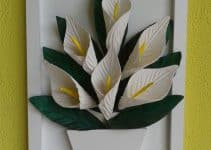 Fuerza decorativa con cuadros con flores de papel 2022