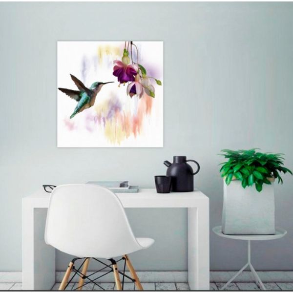 cuadros de colibries con flores inspiradores
