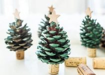 Creativos adornos de navidad con piñas para hogar 2022