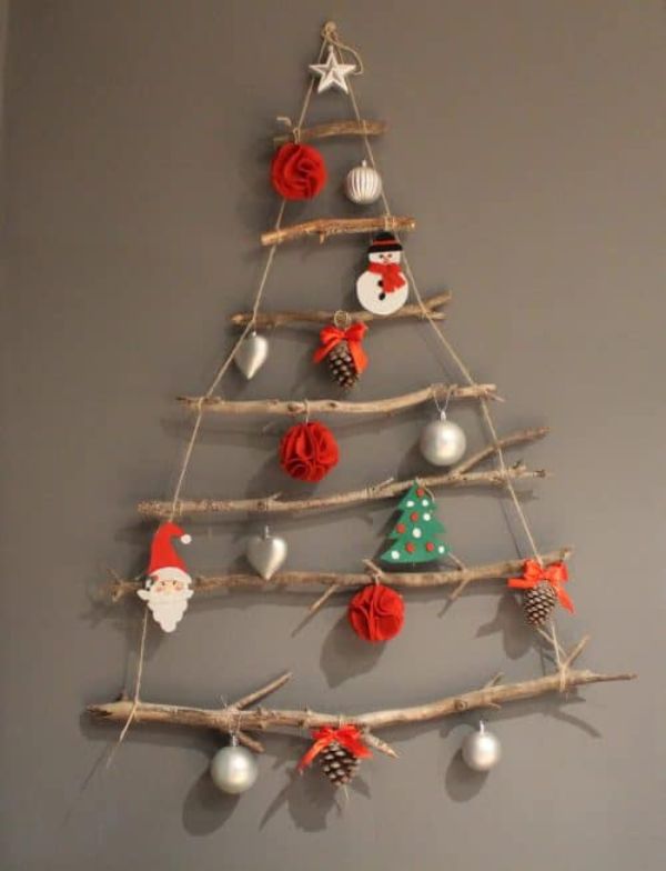 adornos de navidad con reciclaje colgantes para paredes