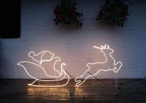 3 figuras adornos navideños de fierro y luces para exterior